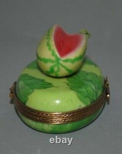 Limoges Watermelon Trinket Box Peint Main France
