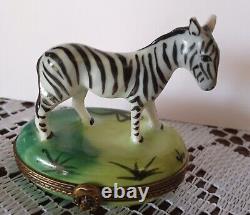 Limoges Zebra Trinket Box RARE