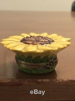 Limoges france peint main trinket box SET OF 3 FLOWER BOXES FOR THE PRICE OF ONE