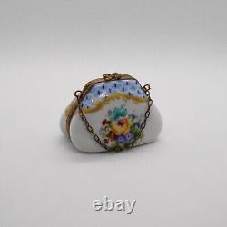 Limoges france trinket box handbag purse