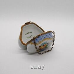 Limoges france trinket box handbag purse