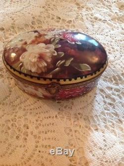 Limoges from France Rochard Limited Edition Floral Porcelain Trinket Box