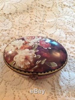 Limoges from France Rochard Limited Edition Floral Porcelain Trinket Box