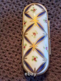 Limoges hand painted peint main trinket box vintage