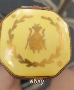 Limoges hand painted trinket box Queen Bee