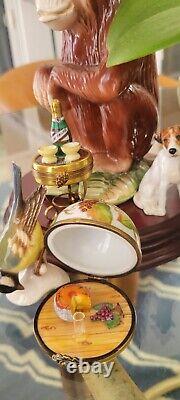 Limoges hand painted trinket box cheese platter