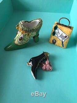 Limoges peint main trinket box 2 Shoes And A Bag