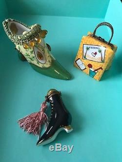 Limoges peint main trinket box 2 Shoes And A Bag