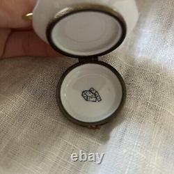 Limoges trinket box- Coffee Cup on Saucer