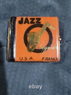 Limoges trinket box peint main Jazz Cd