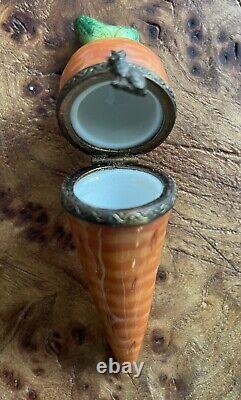 Lot 3 Vtg Limoges France Peint Main Porcelain Trinket Boxes Carrot Turnip Pea