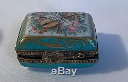 Lot Of 6 Vintage Limoges Porcelain Pill Hinged Box 1 Italian Micro Mosaic Box