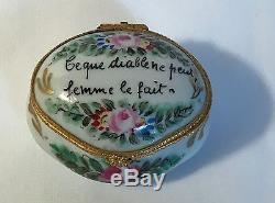 Lot Of 6 Vintage Limoges Porcelain Pill Hinged Box 1 Italian Micro Mosaic Box