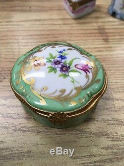 Lot of 8 Limoges Trinket Box Rochard Peint Main Porcelain Halcyon Days Decorativ