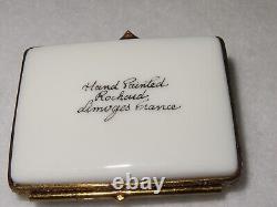 Love Letter With Heart Charms Rochard Limoges Trinket Box Peint Main