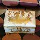 Lovely Limoges 22k Gold Chinoiserie Decoration Footed Jewelry Box By Le Tallec