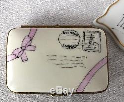 MON AMIE GIRL-FRIEND POST ENVELOPE with LETTER CARD AMI Limoges Trinket Box France