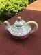 Mackenzie-childs Vintage Ceramic Teapot- Signed By Victoria And Dated