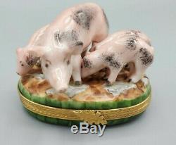 Mama Pig With Piglets Limoges Box- (Retired)