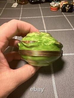 Massive PV Limoges Peint Main France Cabbage Trinket Box