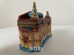 Miniature Paris Opera House Limoges Trinket Box with Tiny Phantom Mask Inside