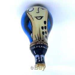 Mr. Peanut Limoges France Rochard Hot Air Balloon Planters Peanuts Vintage Rare