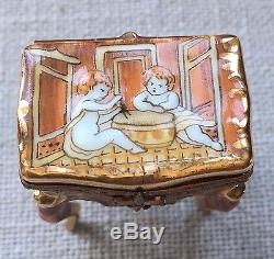Museum Collection Antique Table Trinket Box from Limoges France