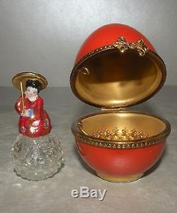 NEW Egg with Perfume Bottle no. 158 Porcelain Limoges Box