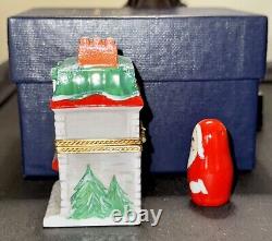 NIB Rochard Limoges Originals Christmas House w Santa Trinket Box