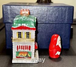 NIB Rochard Limoges Originals Christmas House w Santa Trinket Box