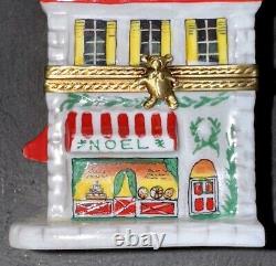 NIB Rochard Limoges Originals Christmas House w Santa Trinket Box