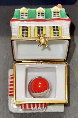 NIB Rochard Limoges Originals Christmas House w Santa Trinket Box