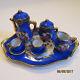 Nice Limoges France 8pc Tea Set 2 Hinged Boxes + 5 Miniatures & Tray