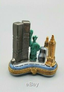 NYC Twin Towers Limoges Box (Numbered / Retired)