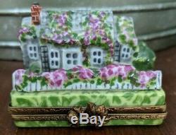 Nantucket Rose Cottage Sconset Rochard Limonges Trinket Box