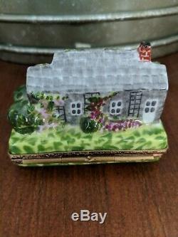 Nantucket Rose Cottage Sconset Rochard Limonges Trinket Box
