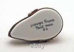 New Authentic French Limoges Trinket Box Cute Mechanical White Mouse Cat Toy