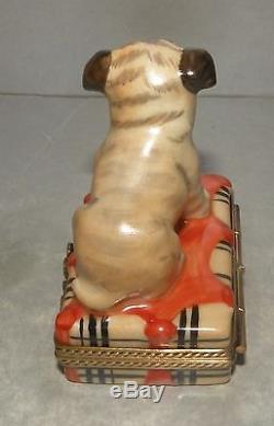 New Boxer Pug Dog, Limoges Box Number 71 NEW