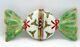 New French Limoges Trinket Box Colorful Christmas Candy W Holly Berries &leaves
