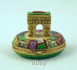 New French Limoges Trinket Box Cute Colorful Miniature Paris Arc De Triomphe
