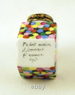 New French Limoges Trinket Box Easter Candy Jar with Colorful Candy