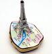 New French Limoges Trinket Box Eiffel Tower Famous Monument On Paris Metro Map