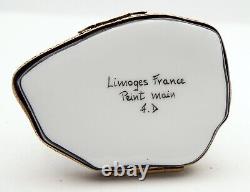 New French Limoges Trinket Box Eiffel Tower Famous Monument on Paris Metro Map