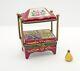 New French Limoges Trinket Box Fruit Stand With Colorful Fruits & Removable Pear