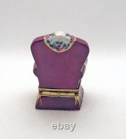 New French Limoges Trinket Box Gorgeous French Arm Chair with Roses