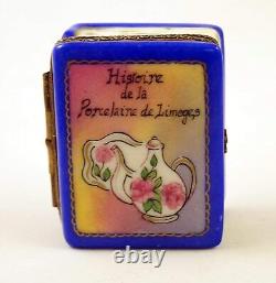 New French Limoges Trinket Box History of Limoges Book & Valentine's Heart