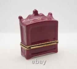 New French Limoges Trinket Box Wine Shop with Seller & Removable Wine Bottle