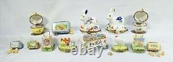 New French Limoges Trinket Box Yummy Removable Cupcakes on Golden Cupcake Tray
