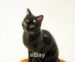 New Hand Painted French Limoges Trinket Box Amazing Detailed Black Cat Kitty