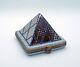 New Hand Painted French Limoges Trinket Box Famous Paris Museum Louvre Pyramid